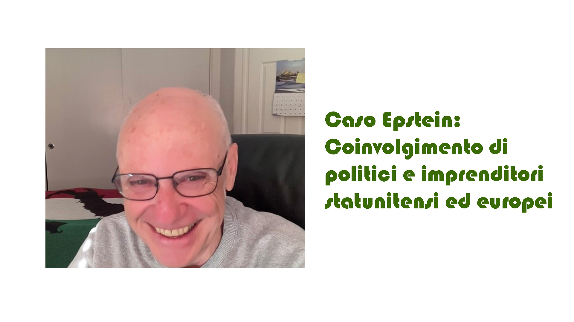 Maceri – Coinvolgimento di politici e imprenditori statunitensi ed europei nel caso Epstein