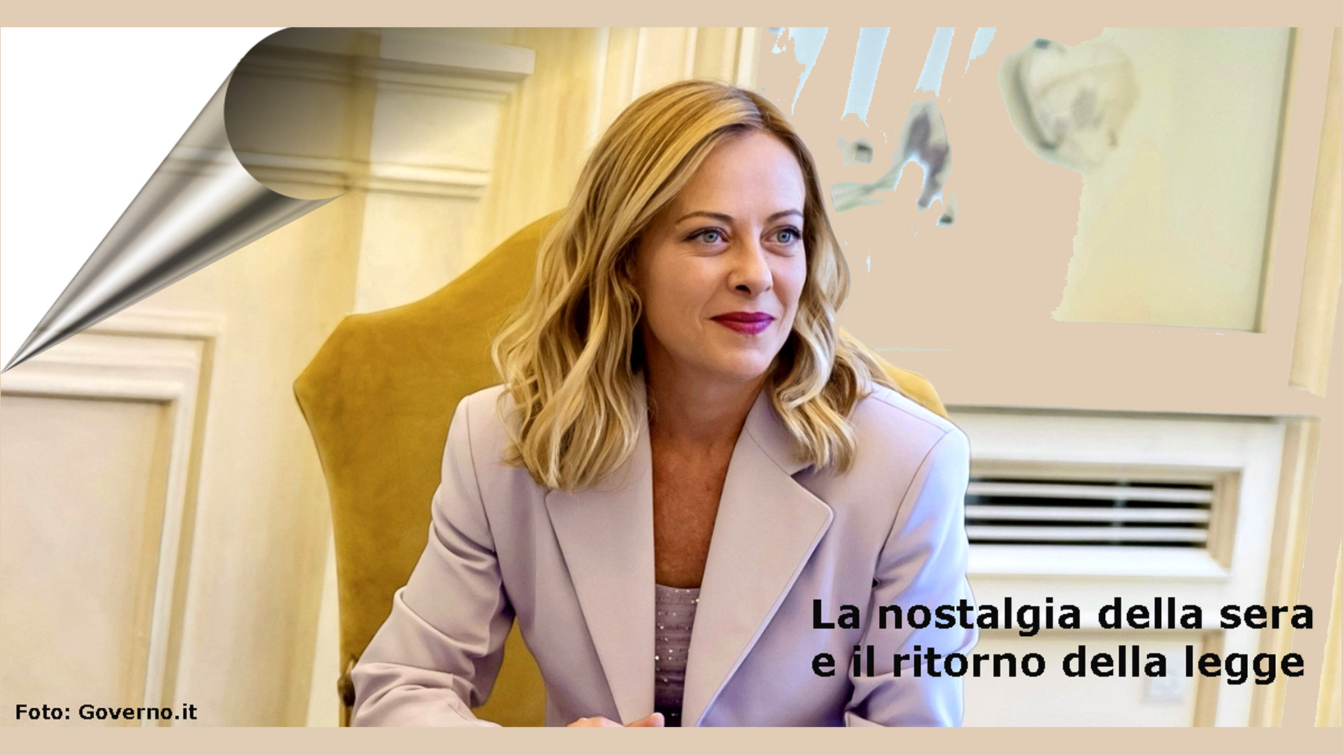 La nostalgia della sera e il ritorno della legge