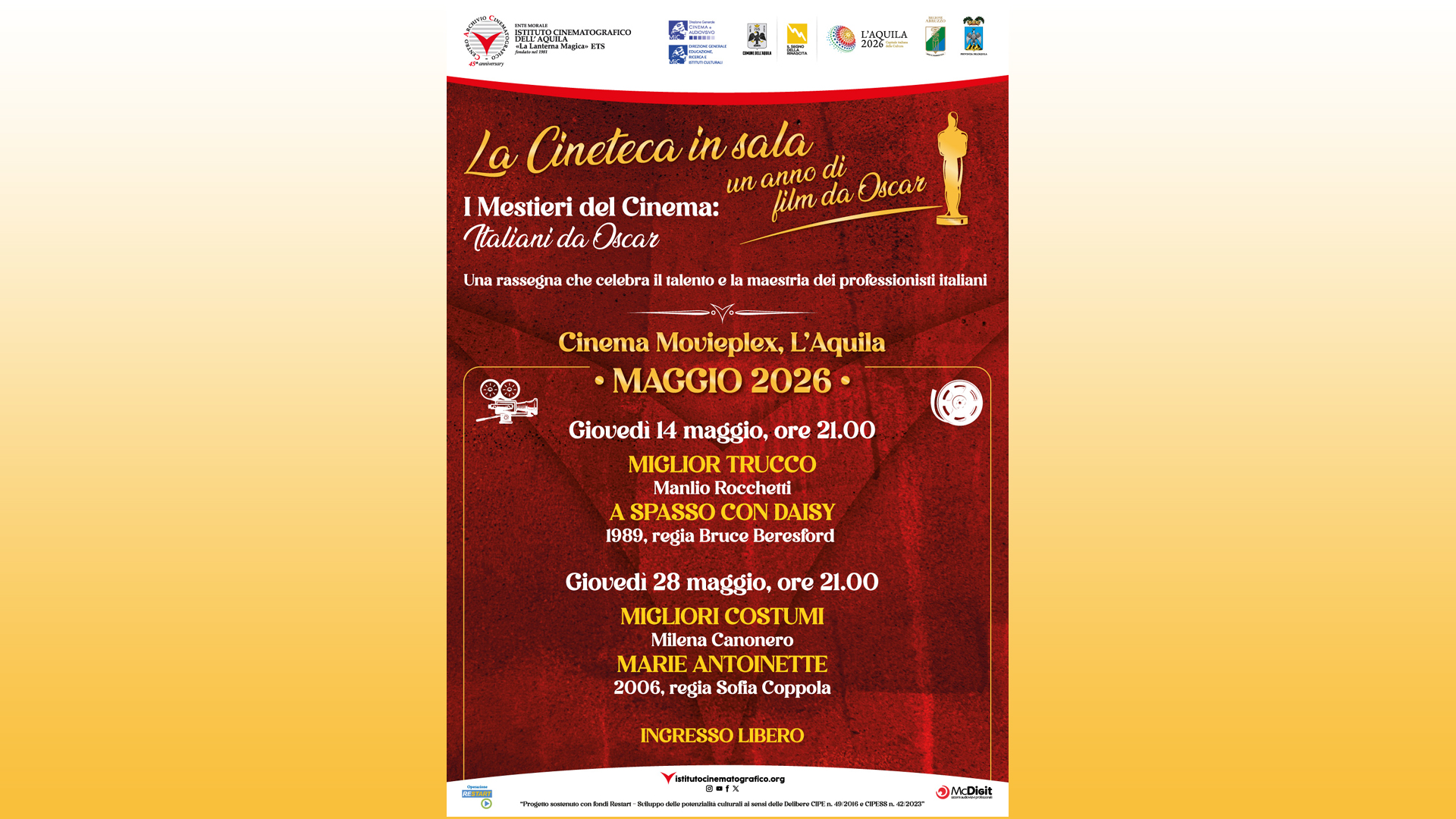 ‘La Cineteca in sala’