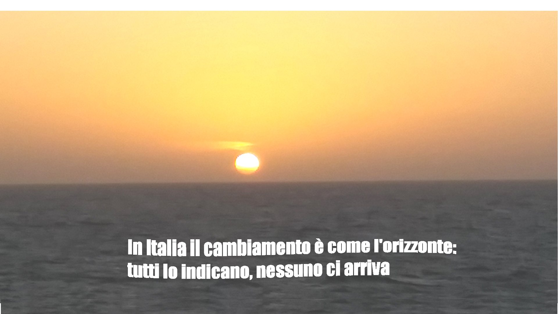 Cambiare tutto, purché non cambi nessuno