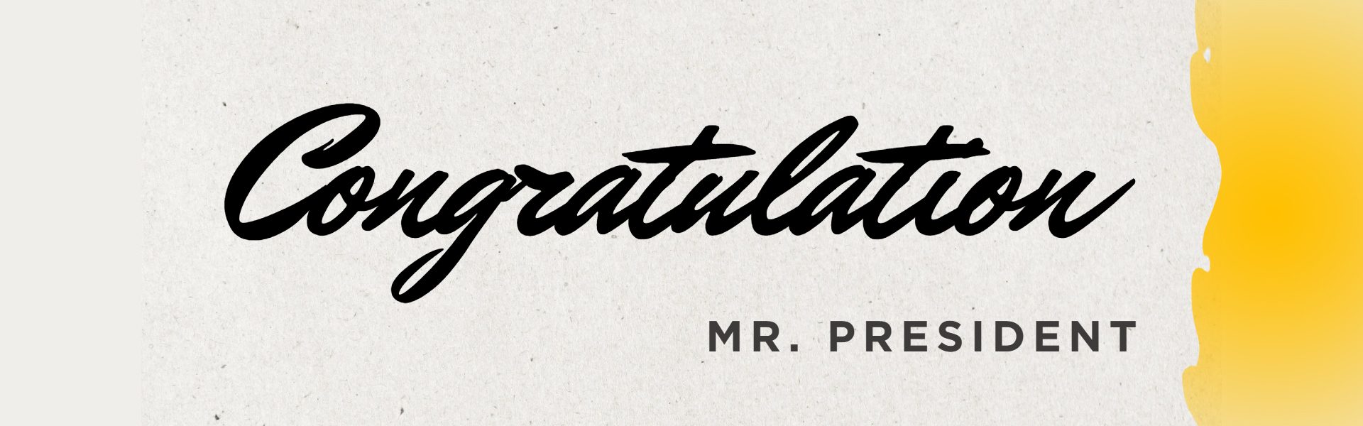 Grazie, Mr. President!